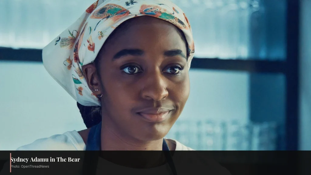 Ayo Edebiri as Sydney Adamu in The Bear