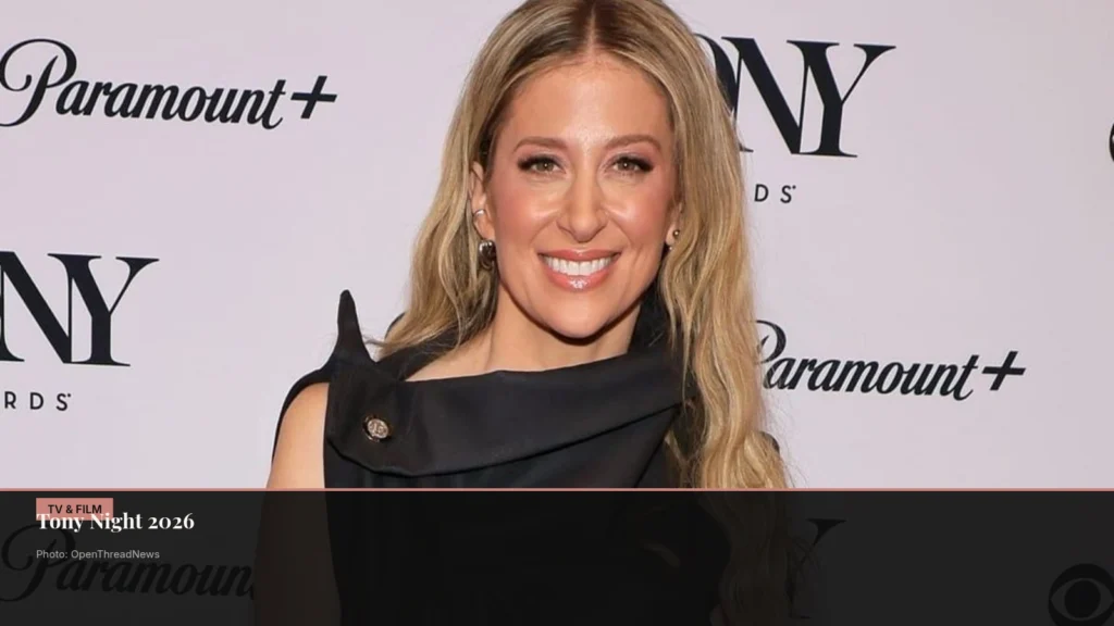 Caissie Levy at the 2026 Tony Awards red carpet