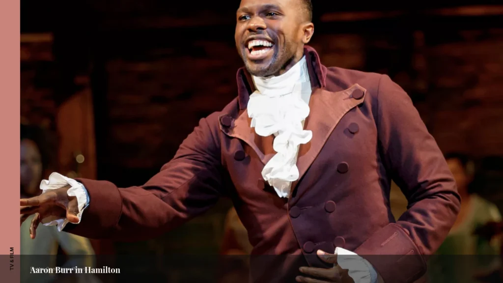 Joshua Henry in costume as Aaron Burr in Hamilton