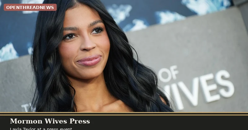 Layla Taylor at a Mormon Wives press event