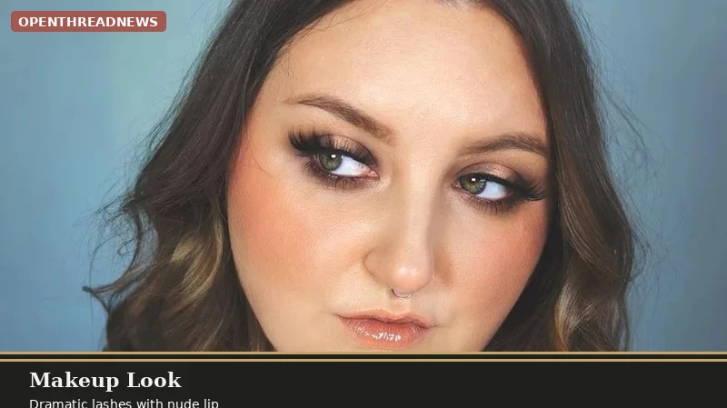 RawBeautyKristi makeup look with dramatic lashes