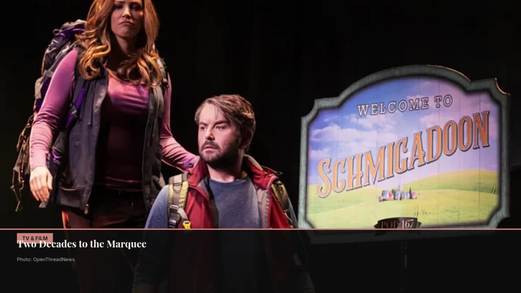Sara Chase performing on a Broadway stage