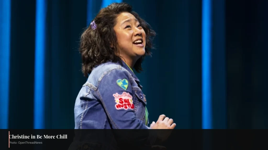 Stephanie Hsu as Christine Canigula in Be More Chill on Broadway