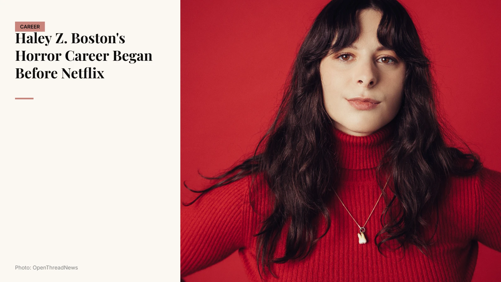 Haley Z. Boston, writer and director of Brand New Cherry Flavor, Cabinet of Curiosities, Hunters, and Beach Logs Kill