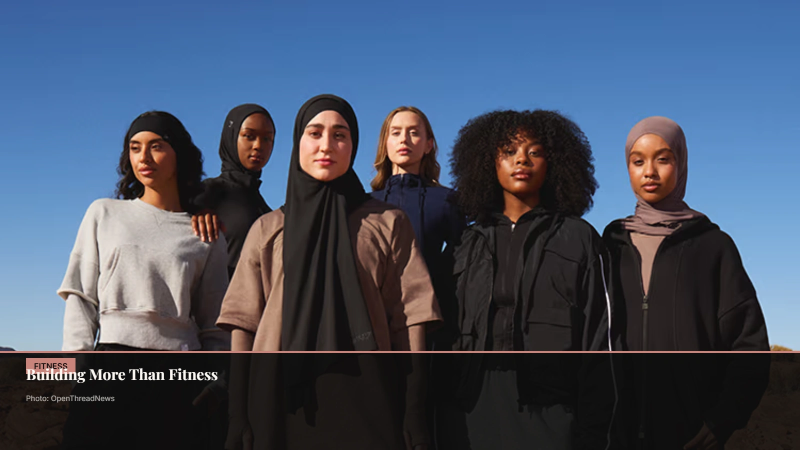 Leana Deeb promoting her Gymshark collection and Uplift You personal growth platform in modest activewear