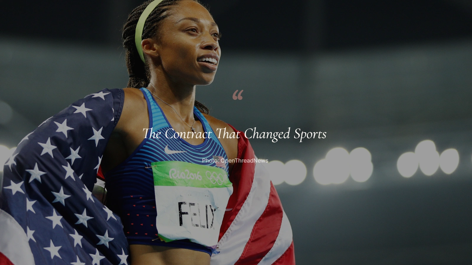Allyson Felix during her public fight for maternity protections after her Nike contract dispute