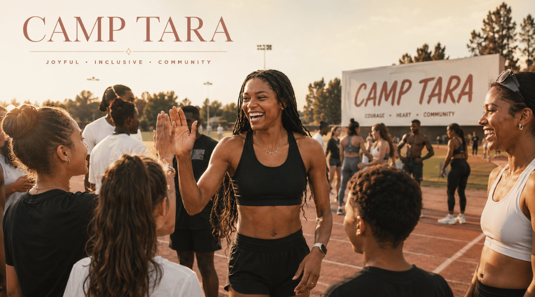 Tara Davis-Woodhall connecting with fans and community through the joyful and inclusive culture she calls Camp Tara