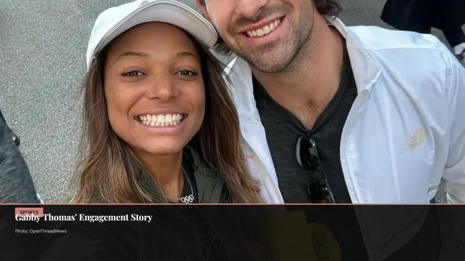 Gabby Thomas with fiancé Spencer McManes following their 2025 engagement announcement