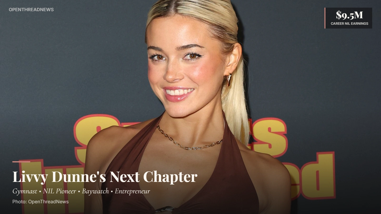 Livvy Dunne after retiring from LSU gymnastics and beginning her acting career with Fox's Baywatch