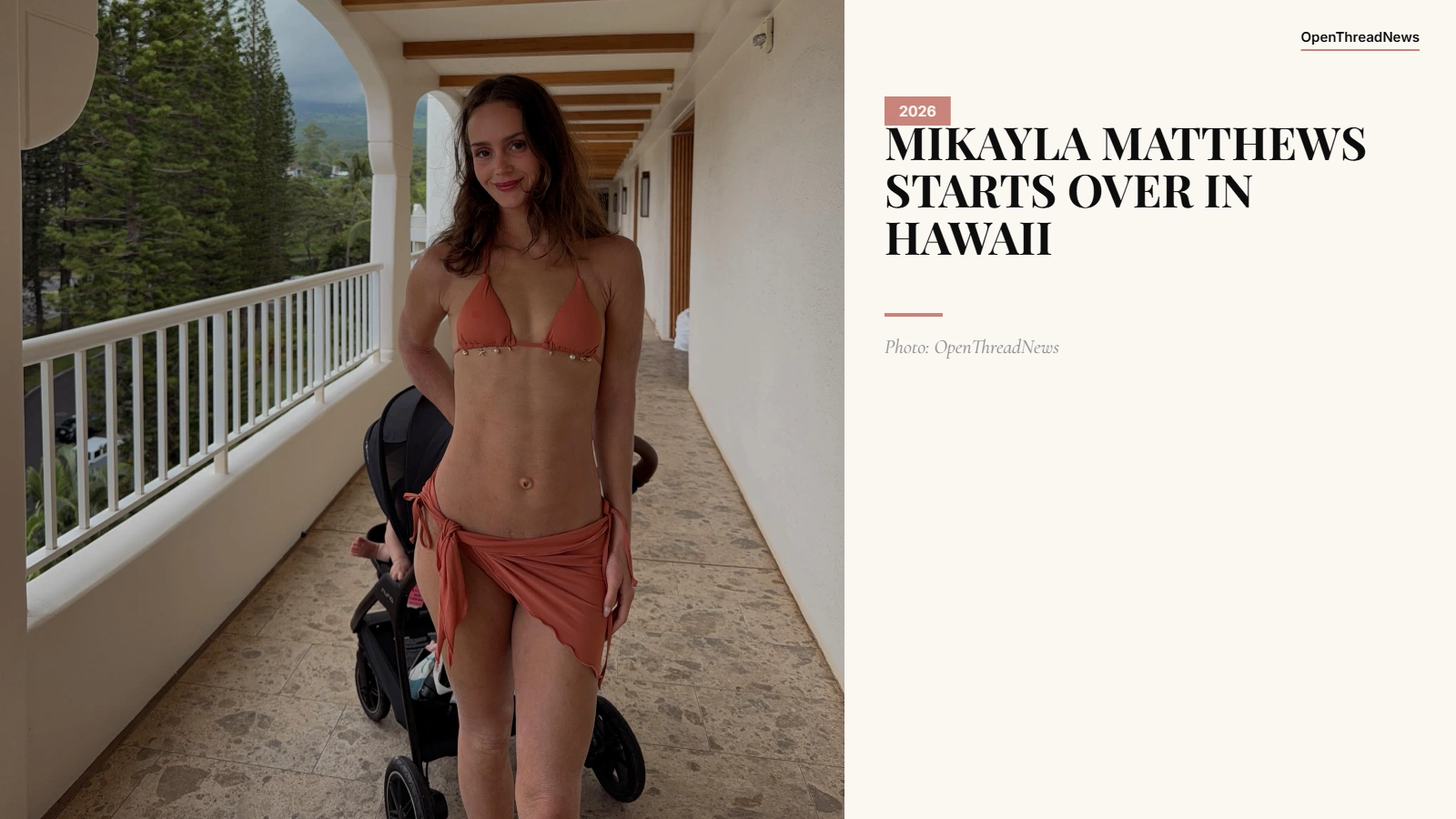 Mikayla Matthews in Hawaii with her four children in 2026