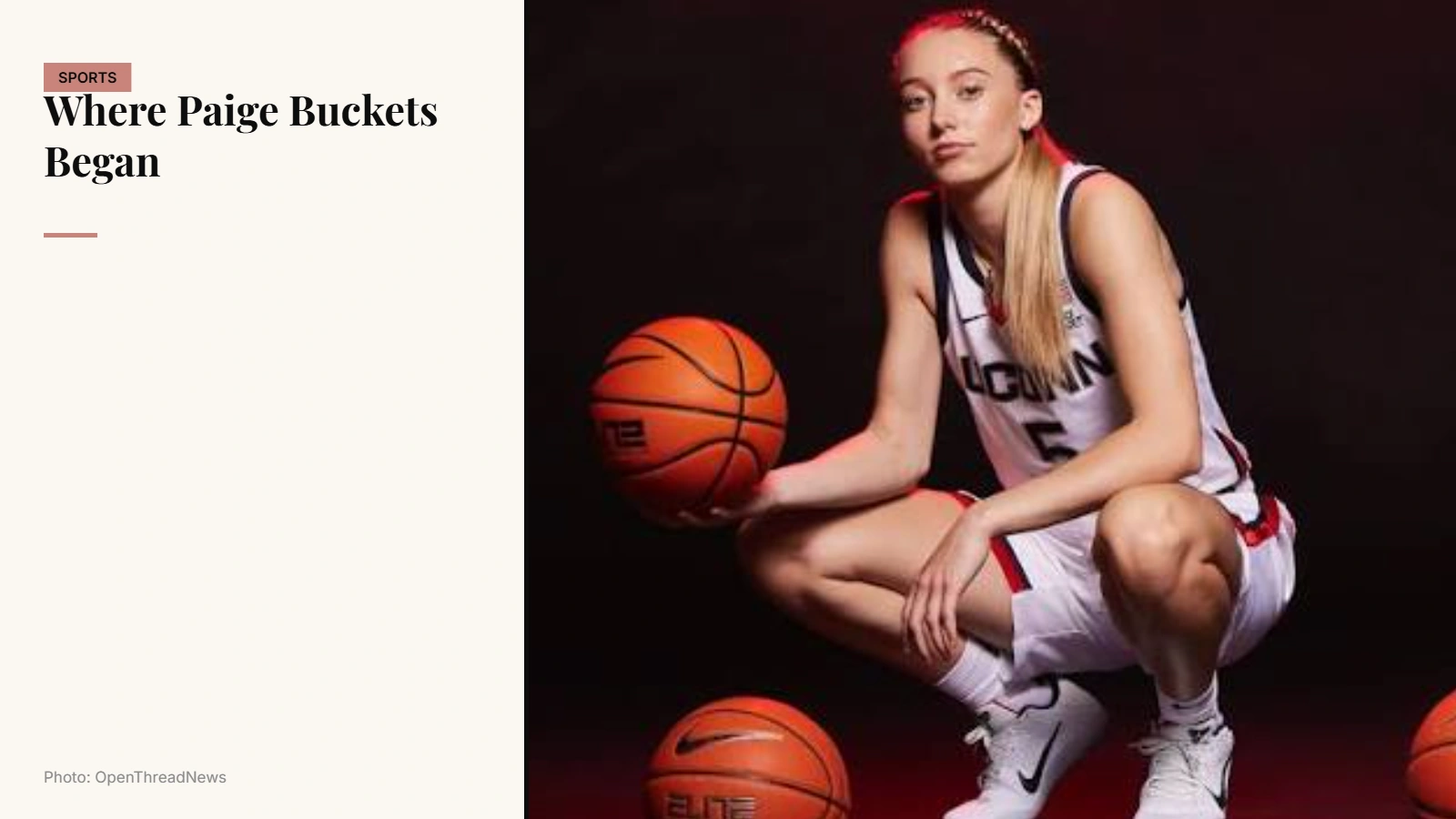 Paige Bueckers playing for Hopkins High School during her record-setting Minnesota basketball career