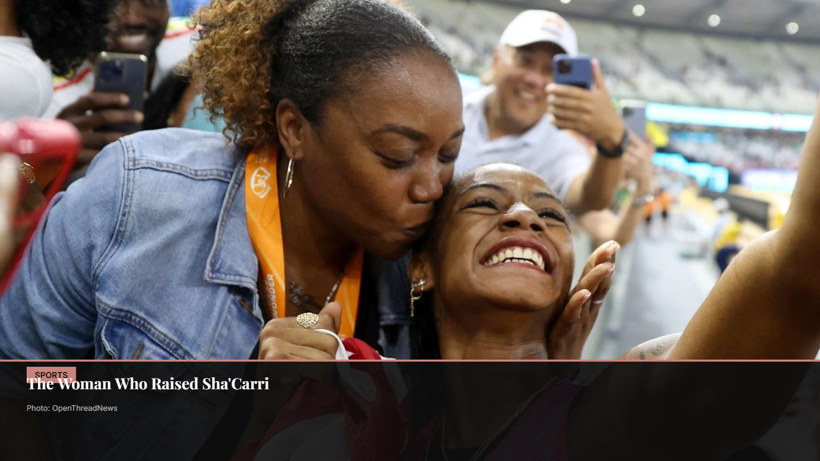 Sha'Carri Richardson with her grandmother Betty Harp, who raised the Olympic sprinter in South Dallas