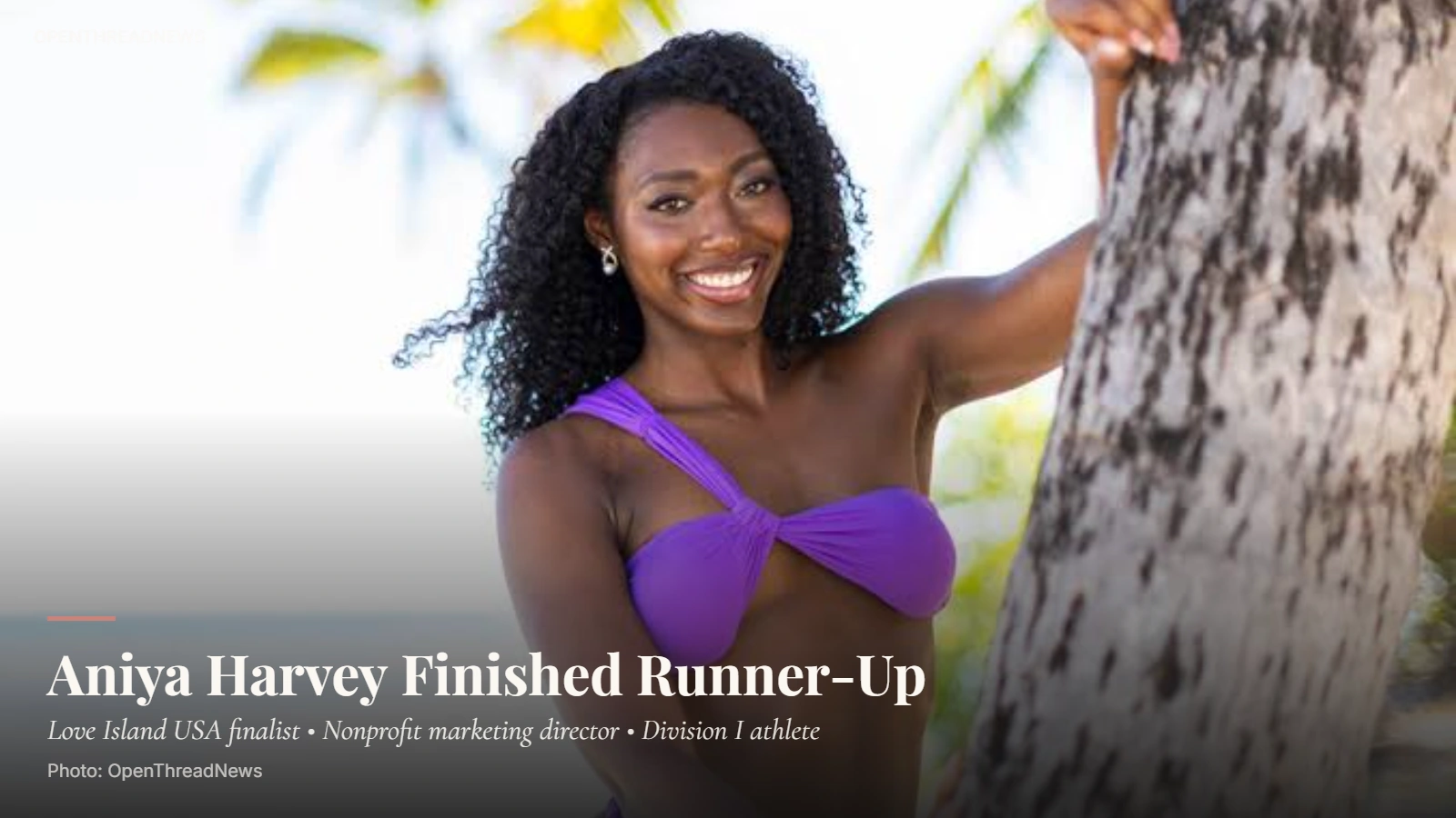 Aniya Harvey and Carl Schmidt after finishing second on Love Island USA season 8