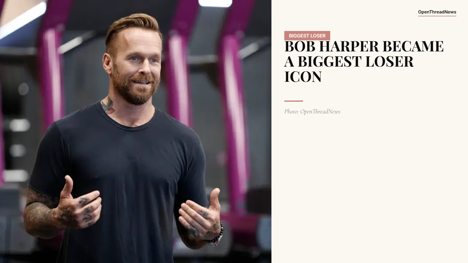 Bob Harper during his time as a trainer and host on The Biggest Loser
