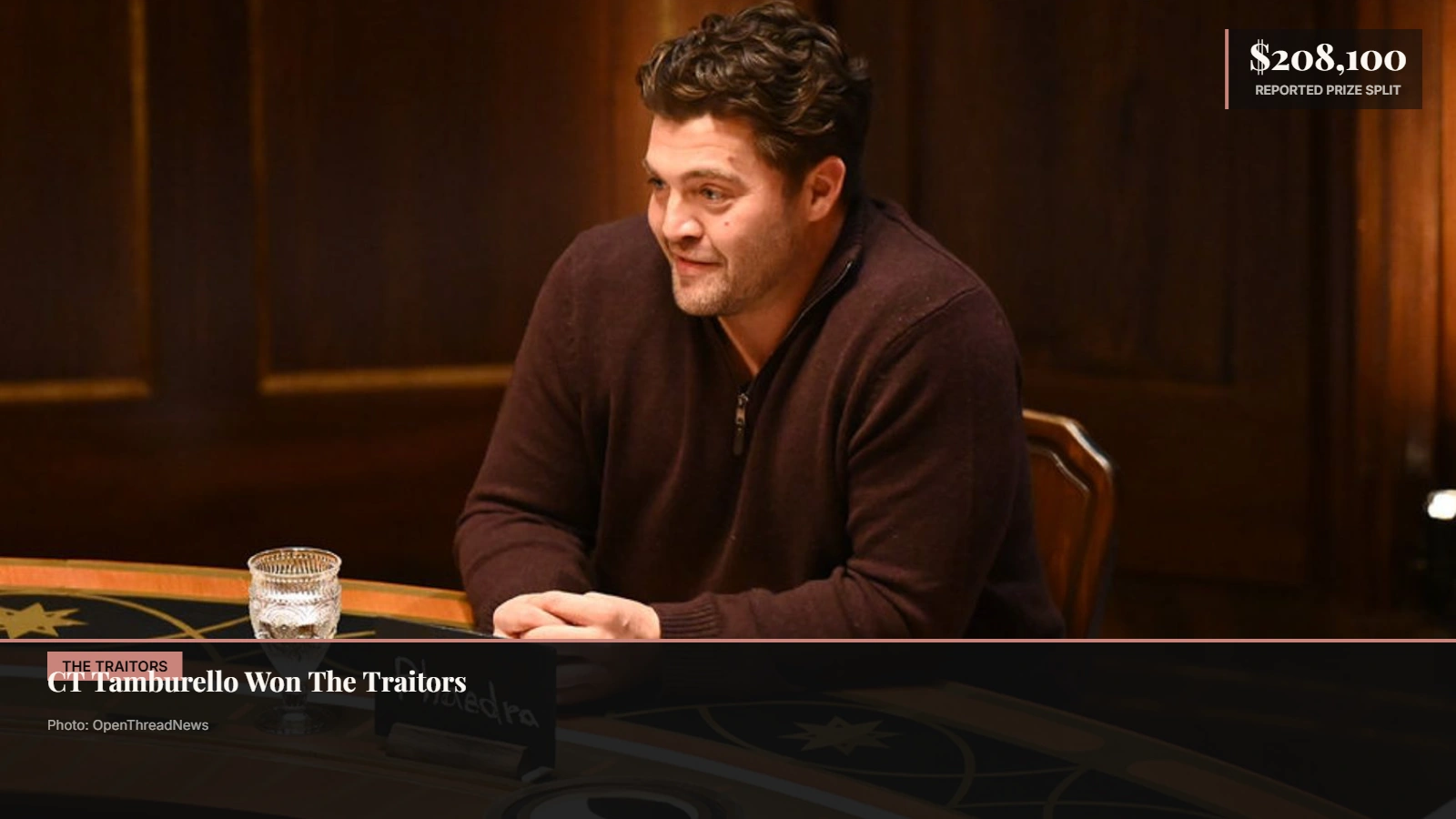 CT Tamburello during his winning run as a Faithful on The Traitors Season 2