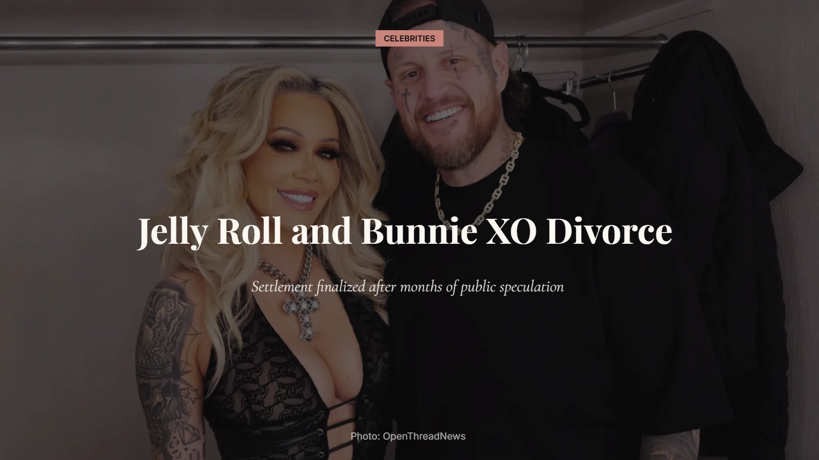 Jelly Roll and Bunnie XO pictured together at a public event