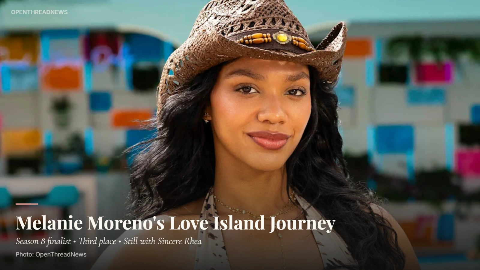 Melanie Moreno during Love Island USA season 8 after finishing third place with Sincere Rhea
