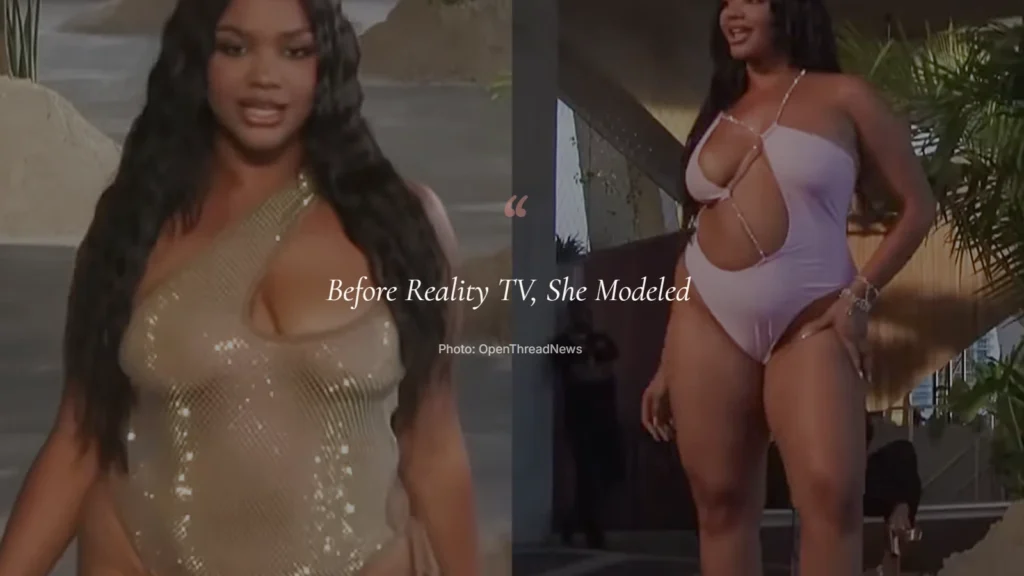 Melanie Moreno during her modeling career after being discovered by Wilhelmina Models and working with fashion brands