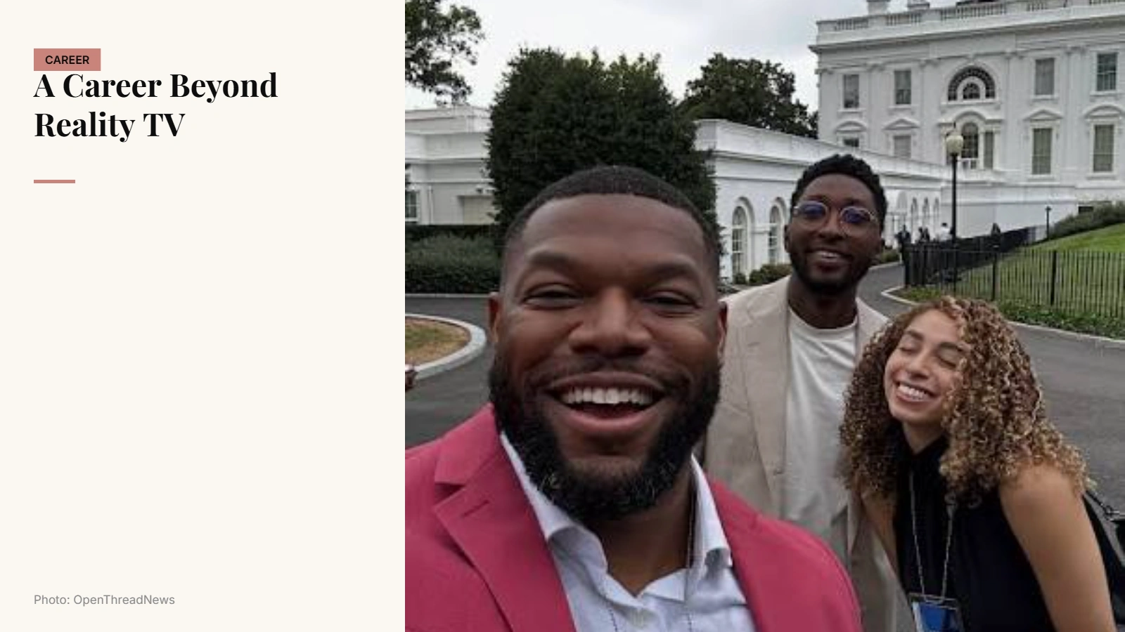 Quentin Jiles attending the White House Creator Summit on Mental Health as a licensed therapist and commentator