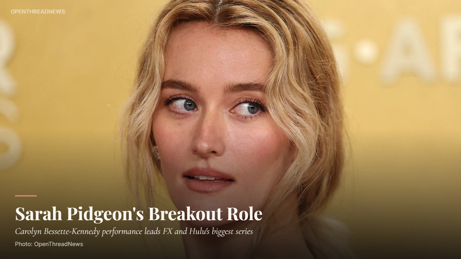 Sarah Pidgeon as Carolyn Bessette-Kennedy in Ryan Murphy's Love Story FX limited series