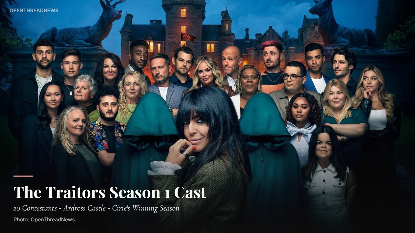 The Traitors Season 1 cast at Ardross Castle during Peacock's first U.S. season competition