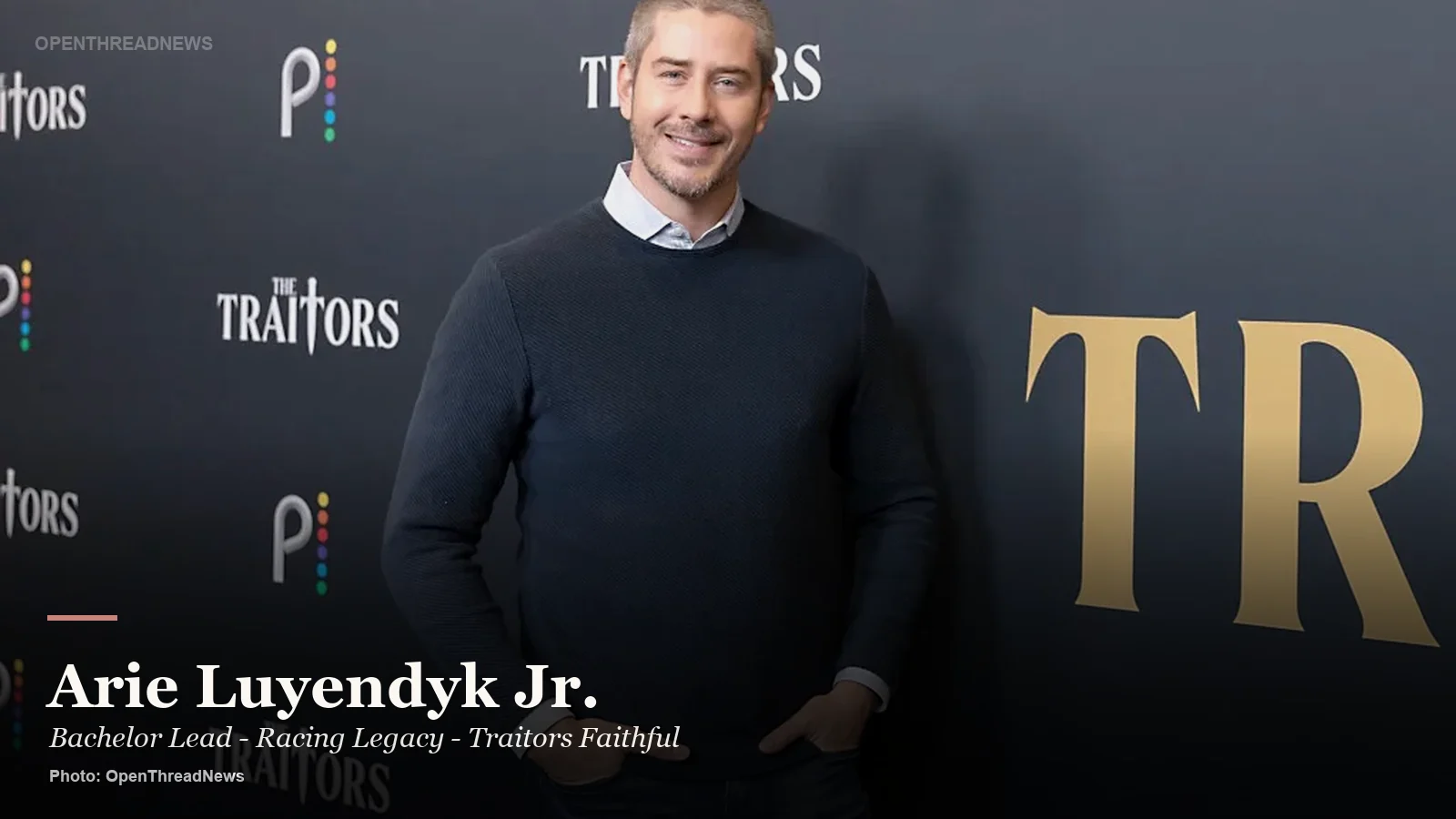 Arie Luyendyk Jr. at a Traitors event for his reality TV profile