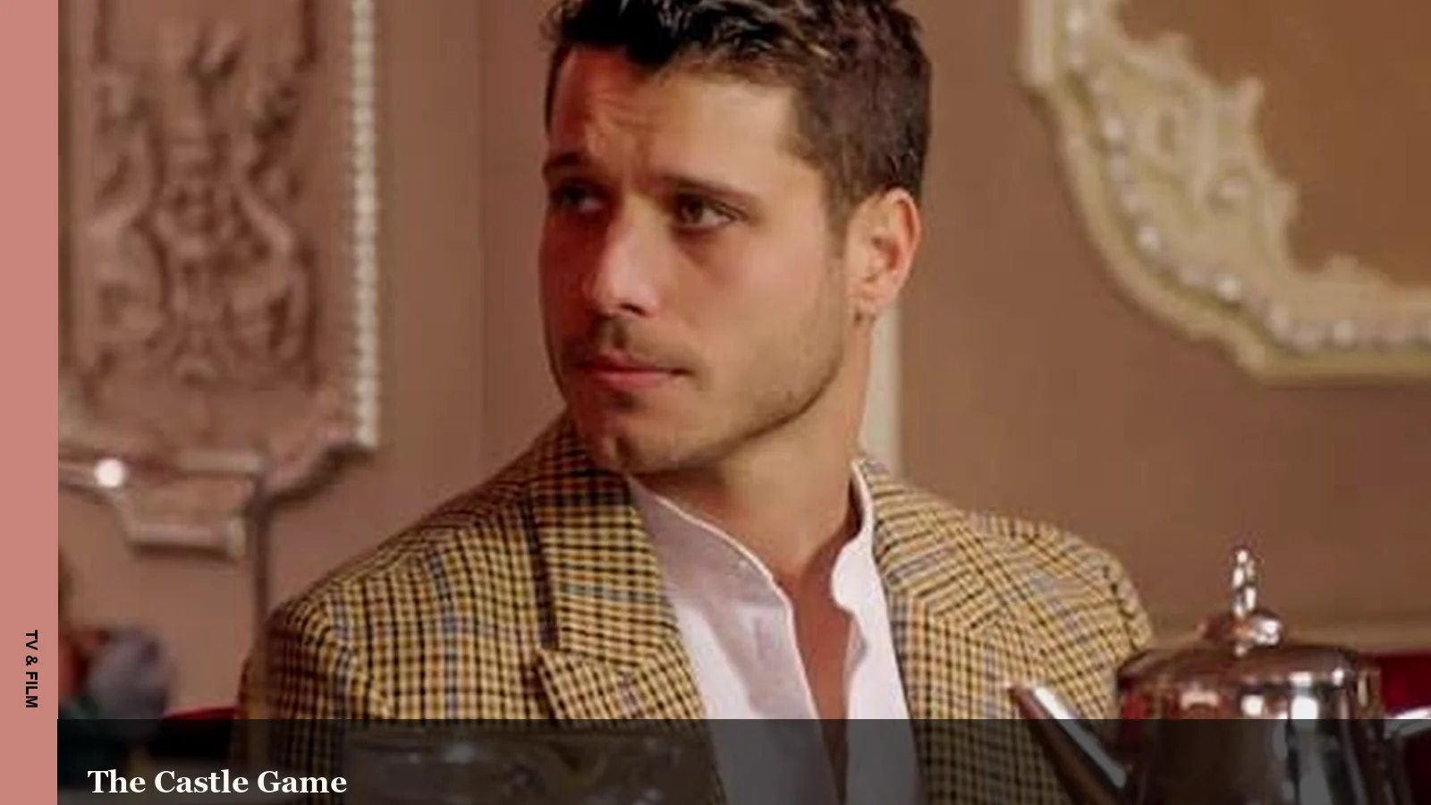 Cody Calafiore seated during a Traitors castle game conversation