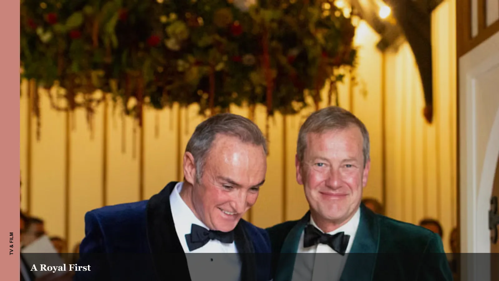 Lord Ivar Mountbatten with James Coyle at their same-sex royal family wedding
