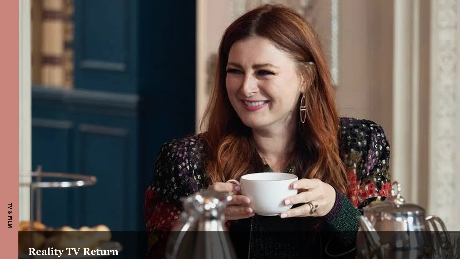 Rachel Reilly smiling during a reality TV scene