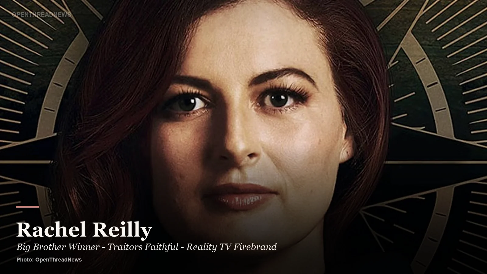 Rachel Reilly in a dramatic Traitors portrait for her reality TV profile