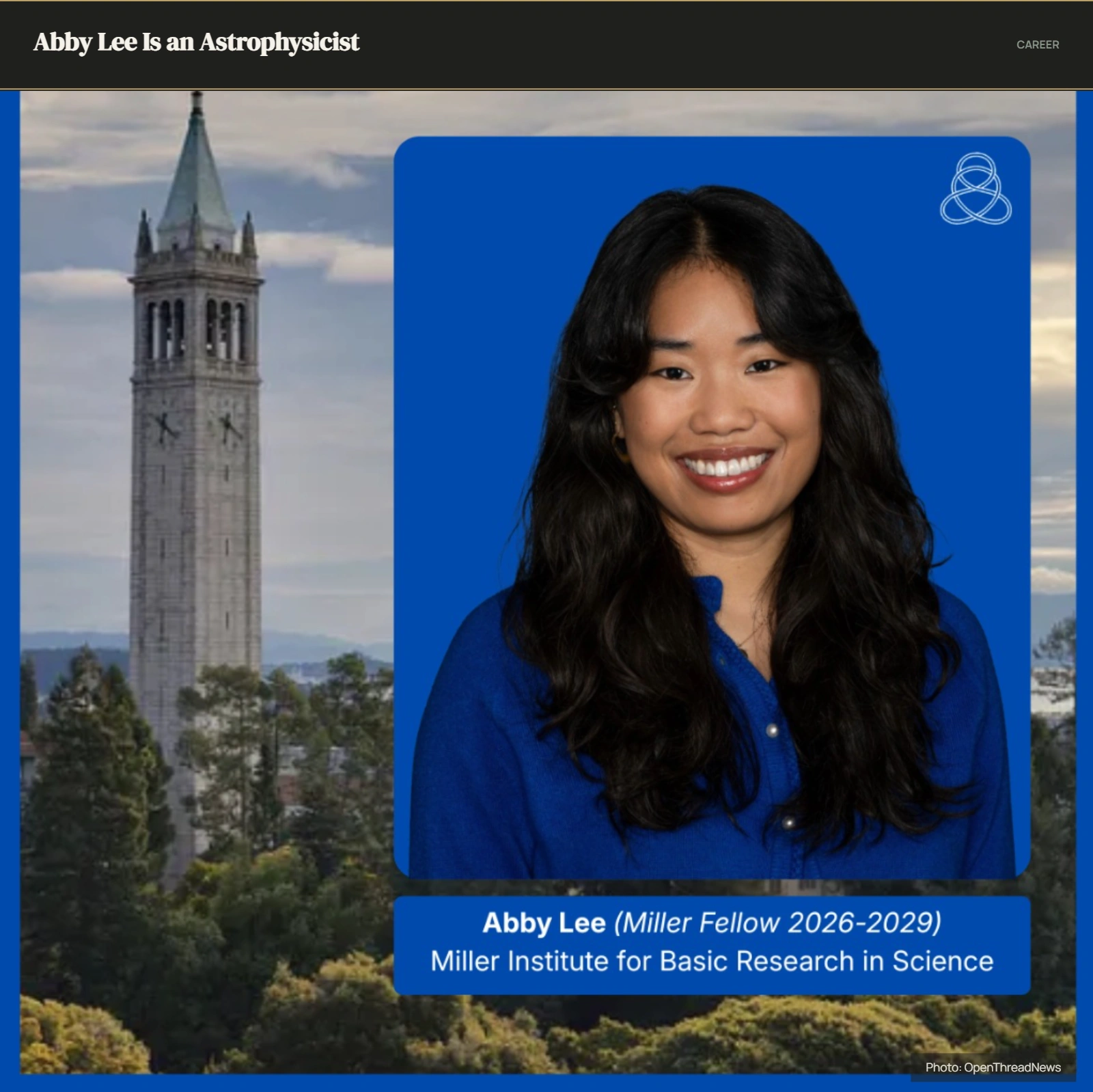 Abby Lee, astrophysicist and NASA Hubble Fellow conducting research at UC Berkeley