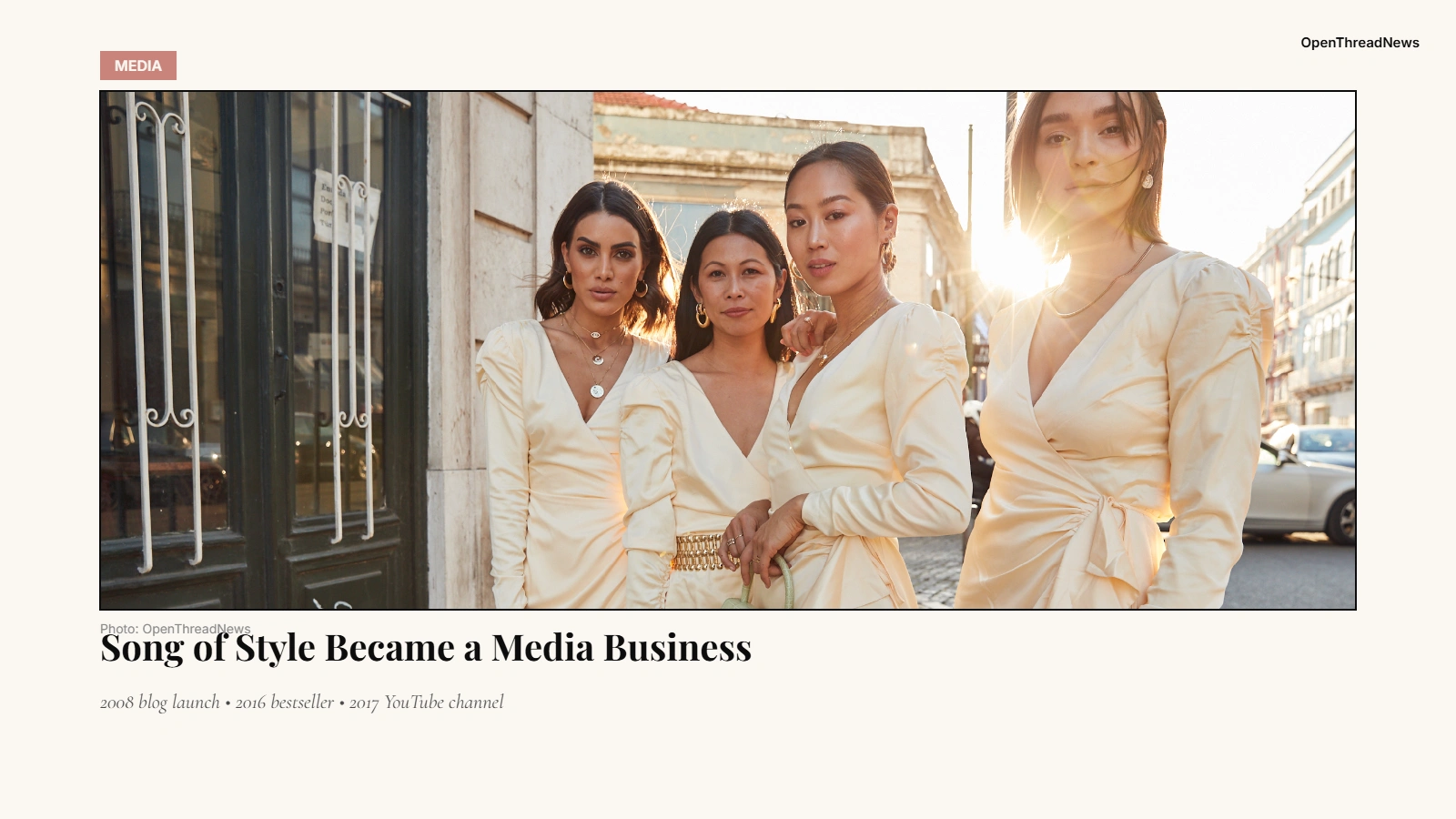 Aimee Song, founder of Song of Style, during her fashion blogging and media career
