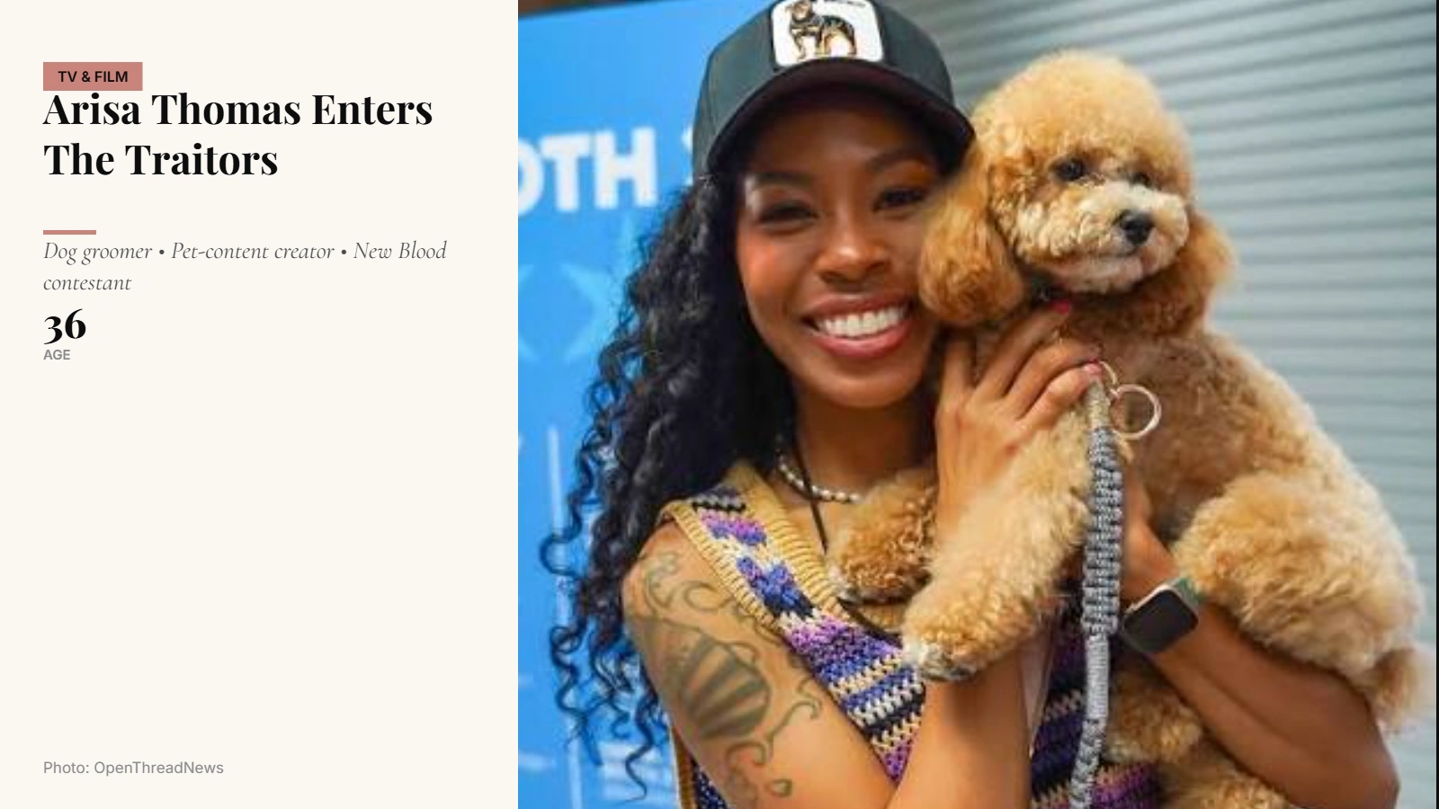 Arisa Thomas, Los Angeles dog groomer and contestant on The Traitors: New Blood
