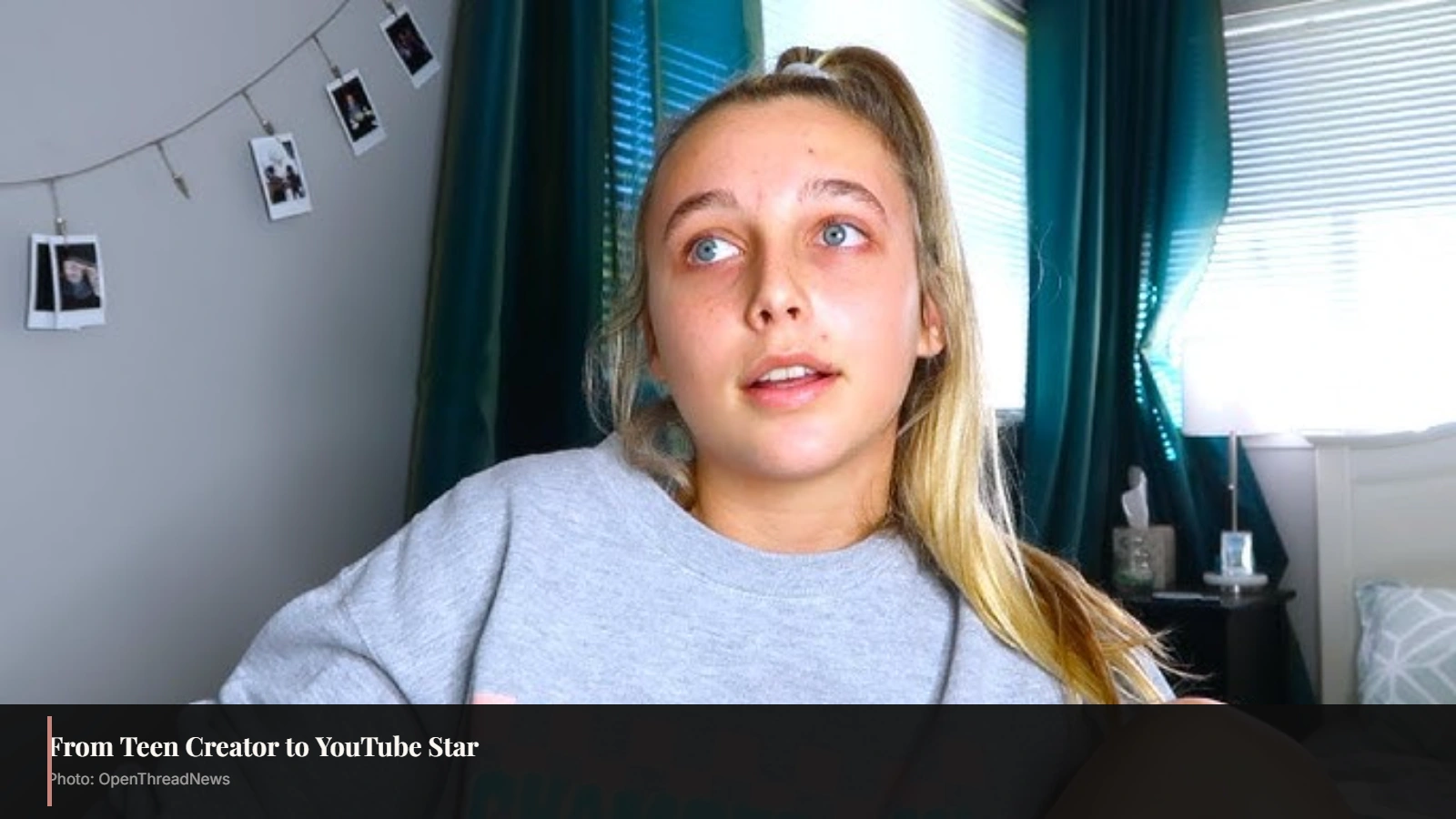 Emma Chamberlain during her early YouTube career and Sister Squad era
