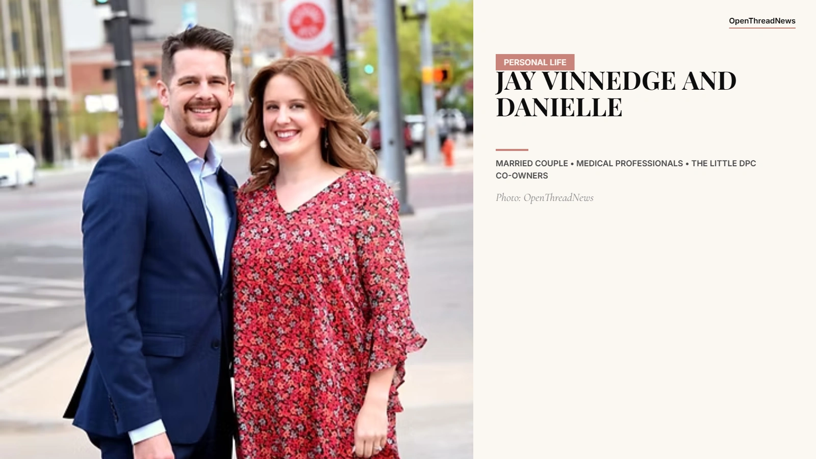 Jay Vinnedge with wife Danielle Vinnedge, physician assistant and co-owner of The Little DPC