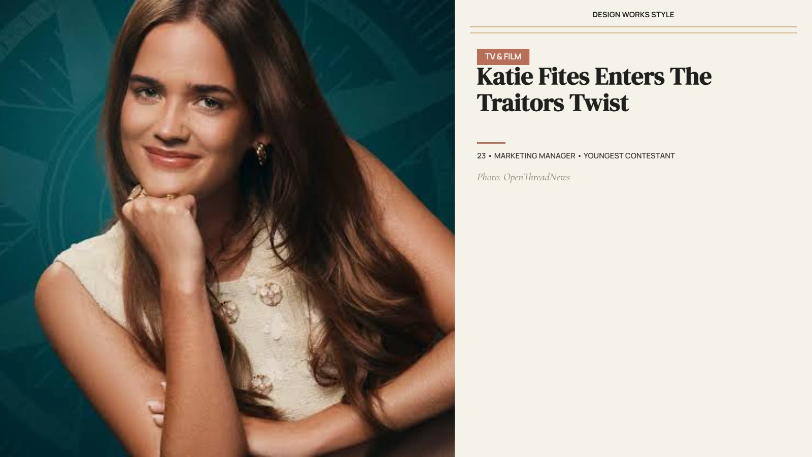 Katie Fites, marketing manager and The Traitors: New Blood contestant