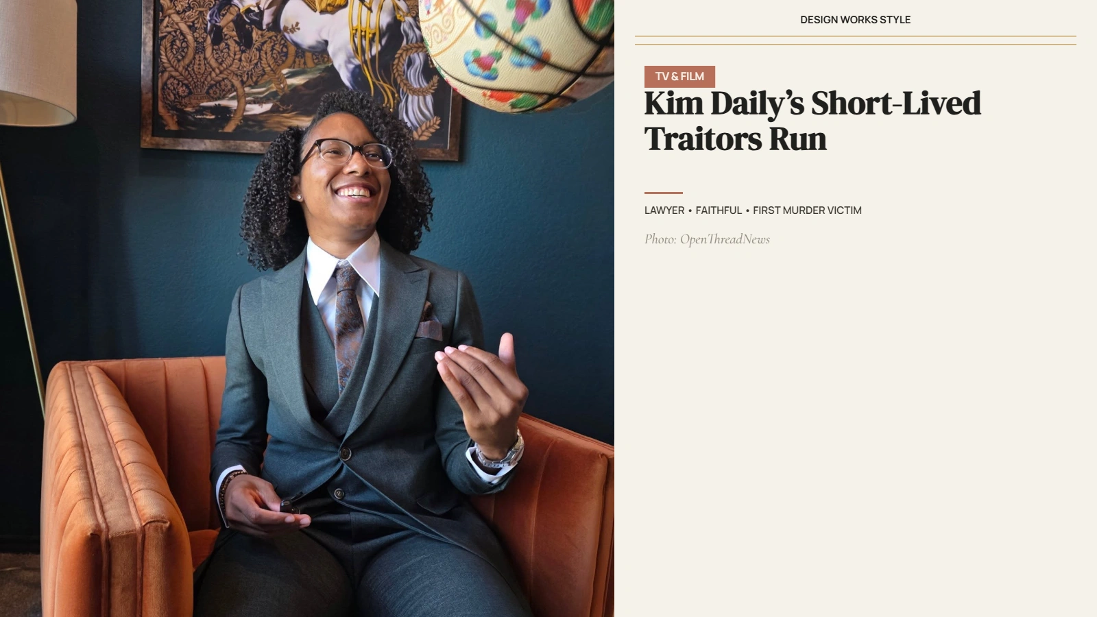 Kim Daily, lawyer and The Traitors: New Blood cast member, during her season