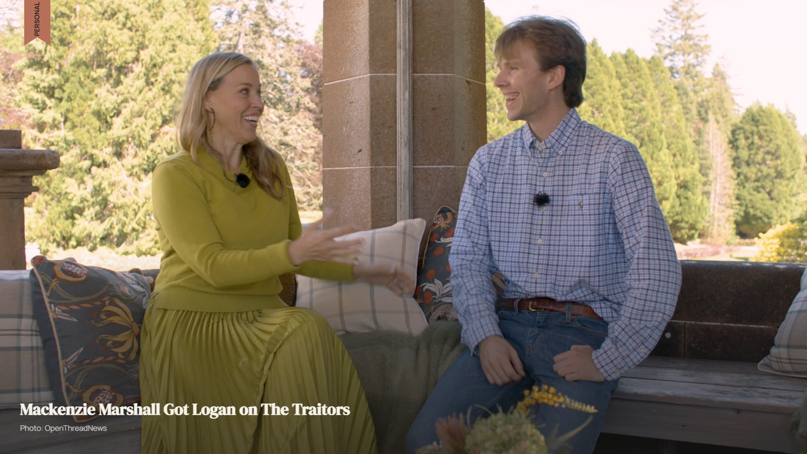 Logan Smith with fiancée Mackenzie Marshall, who encouraged him to apply for The Traitors