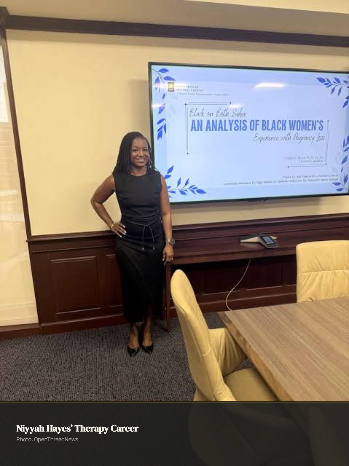 Niyyah Hayes, therapist and clinical psychology doctoral student at the University of Indianapolis