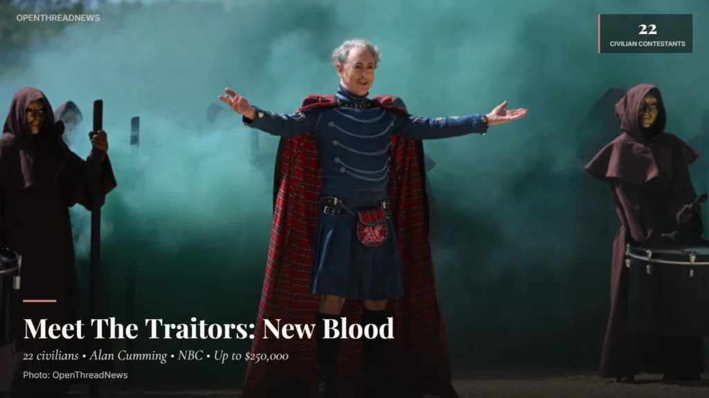 The Traitors: New Blood cast, host Alan Cumming and 2026 NBC season guide