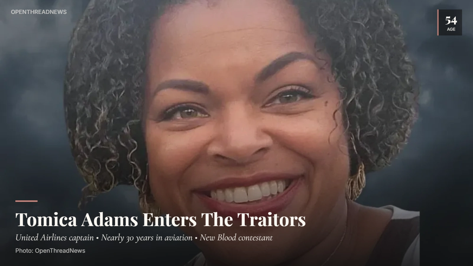 Tomica Adams, United Airlines captain and contestant on The Traitors: New Blood