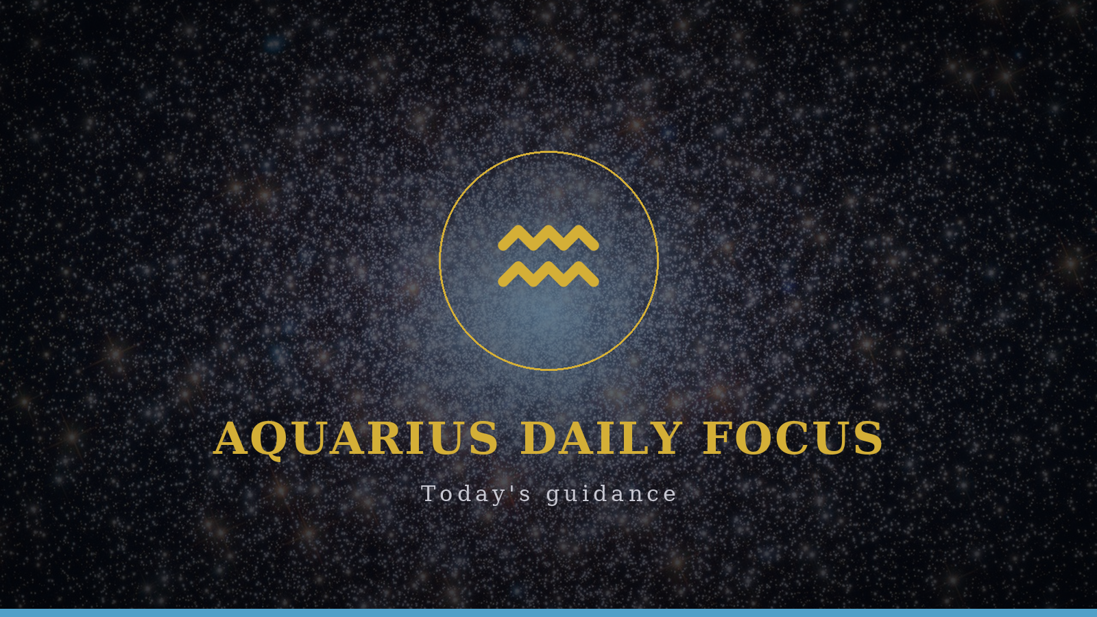 Aquarius daily focus