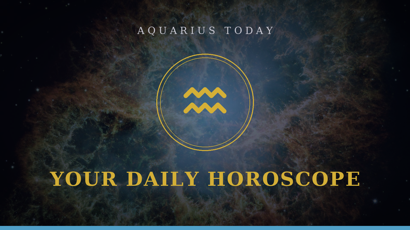Aquarius daily horoscope today: Water Bearer glyph with your daily reading on love, career, and lucky focus