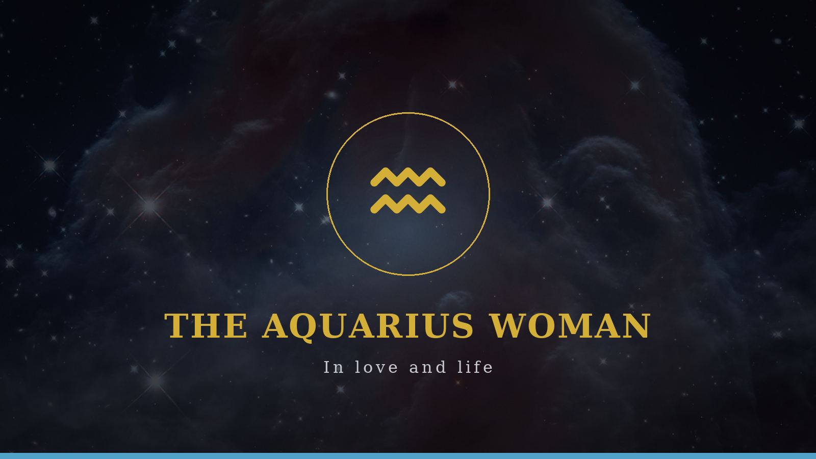 The Aquarius woman