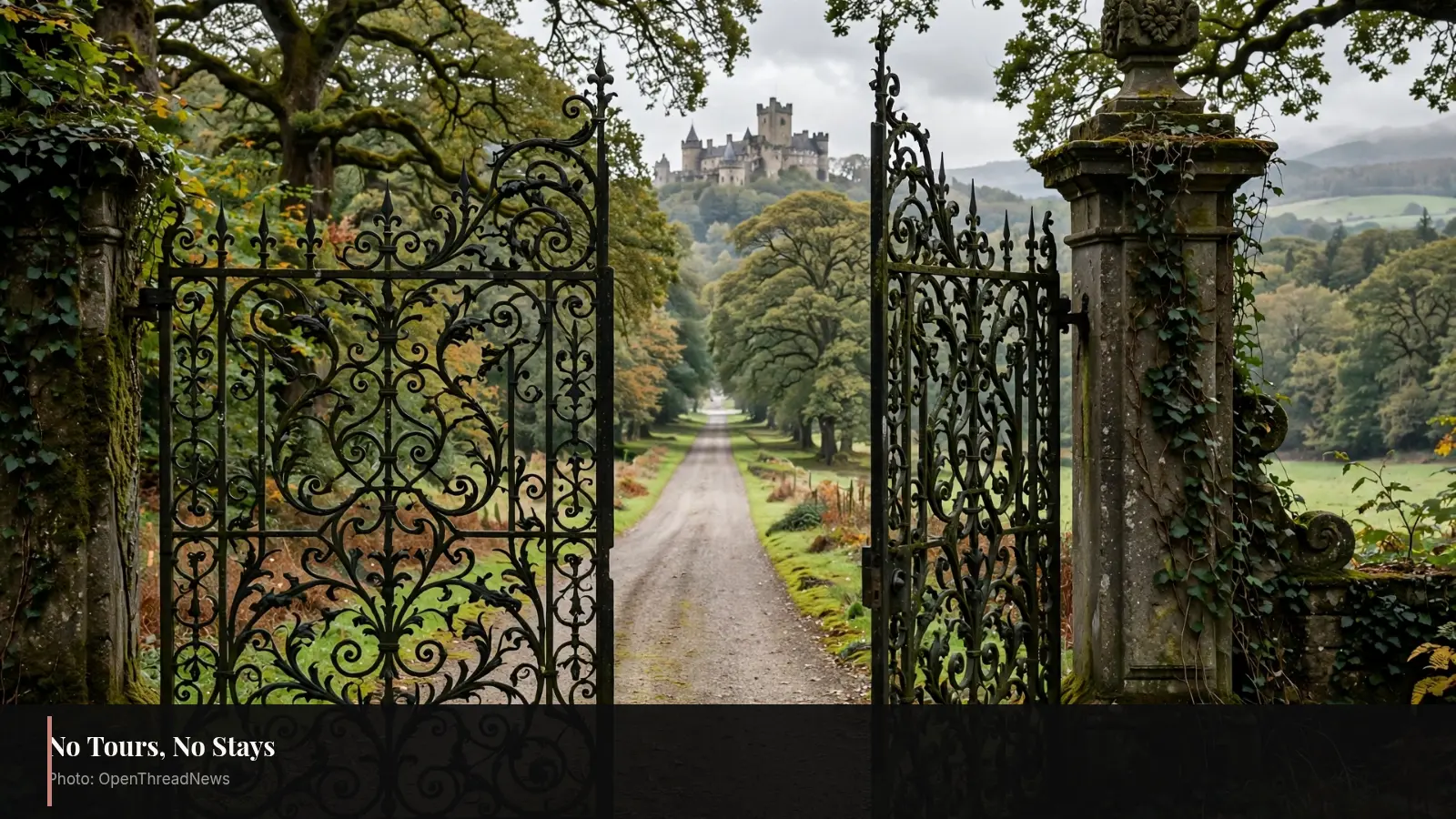Ardross Castle private estate in the Scottish Highlands, not open to the public