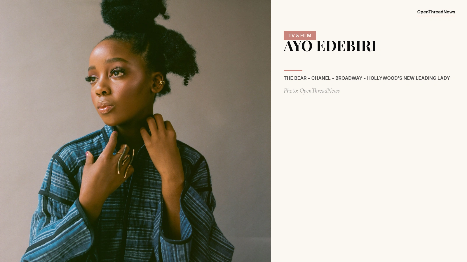 Ayo Edebiri, Emmy-winning actress and writer