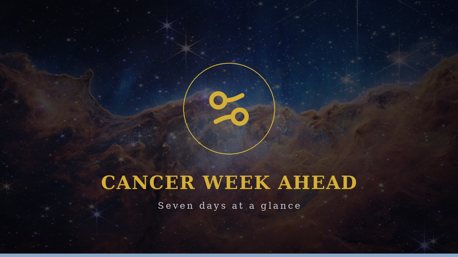 Cancer week ahead
