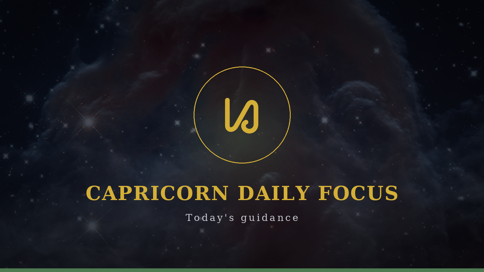 Capricorn daily focus