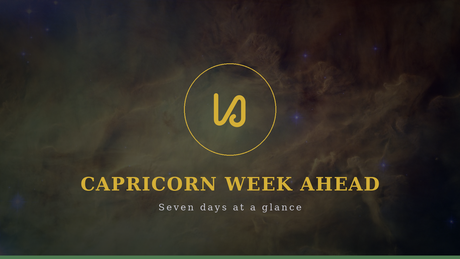 Capricorn week ahead
