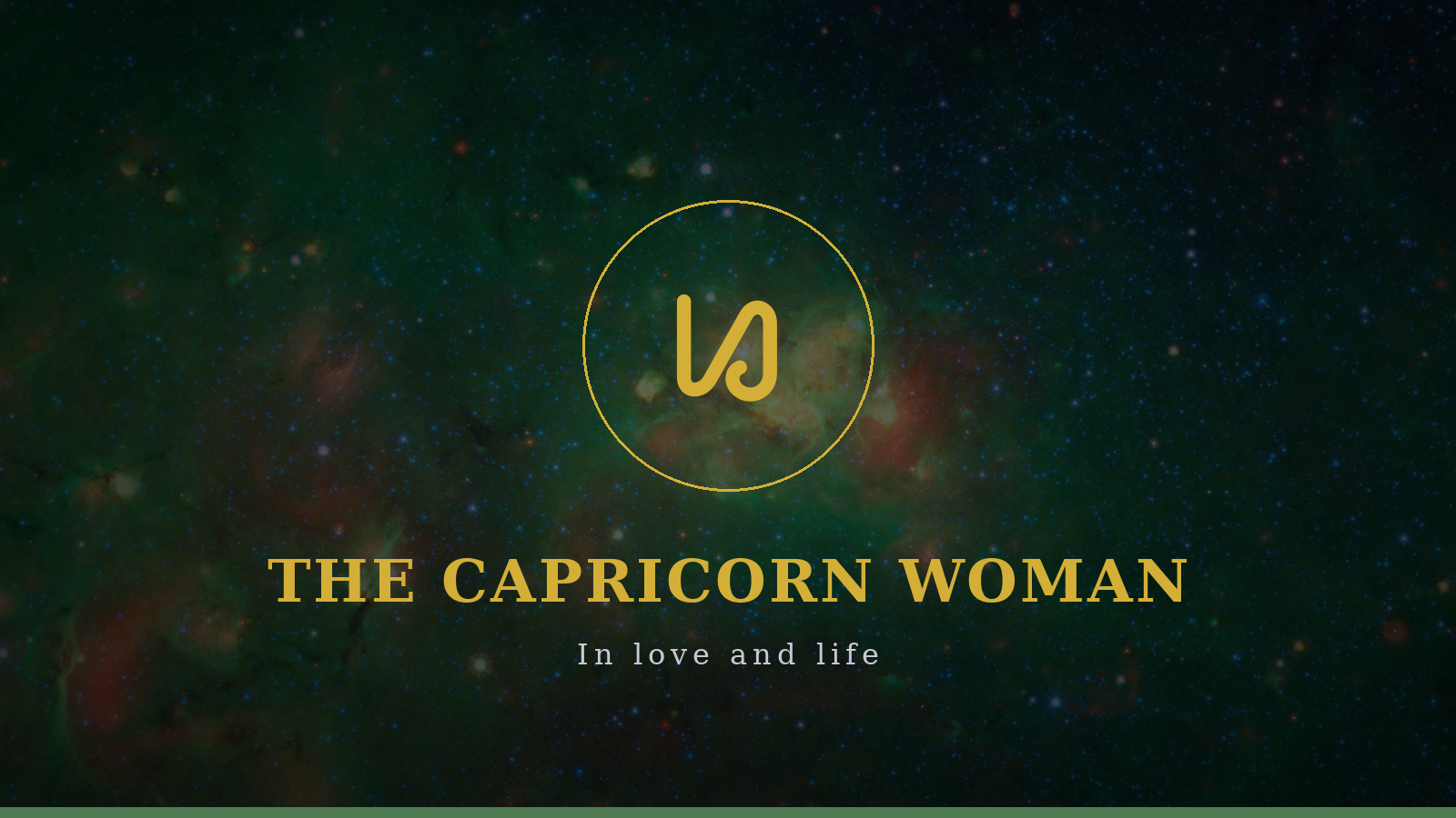 The Capricorn woman